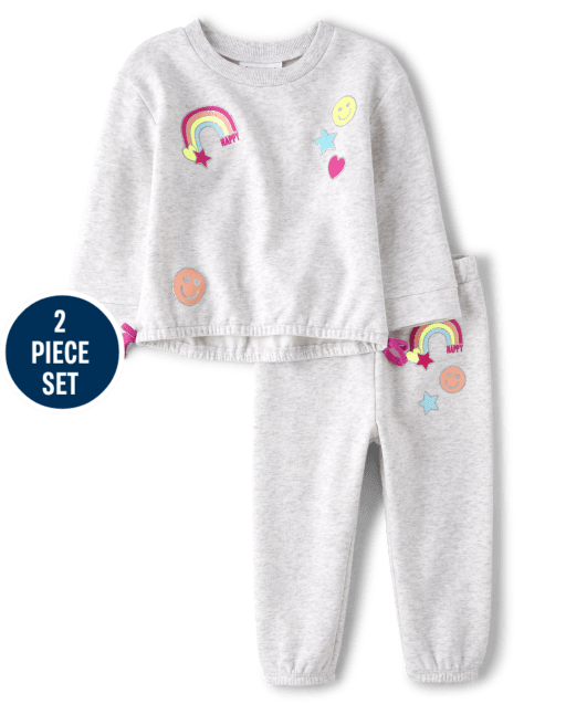 Toddler Girls Icon French Terry 2-Piece Outfit Set