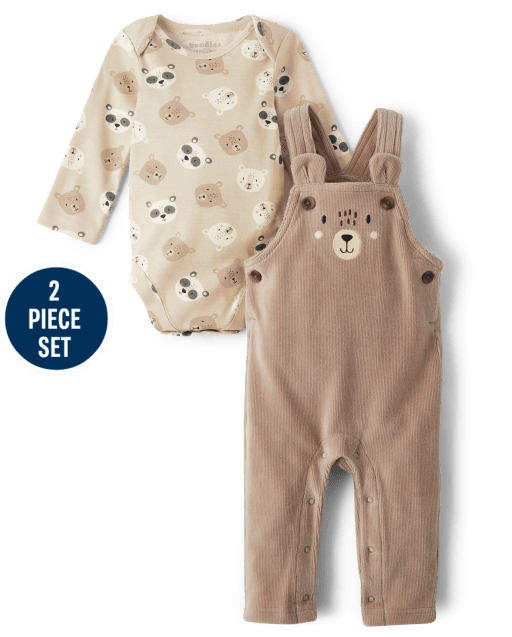 Baby Bear Overalls 2-Piece Playwear Set