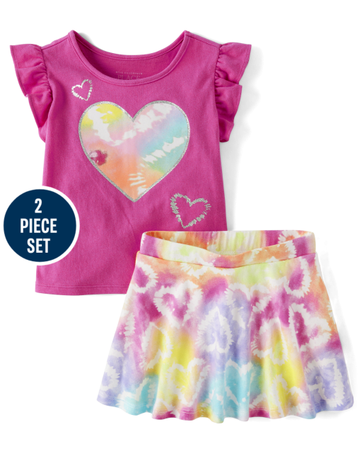 Toddler Girls Heart 2-Piece Outfit Set