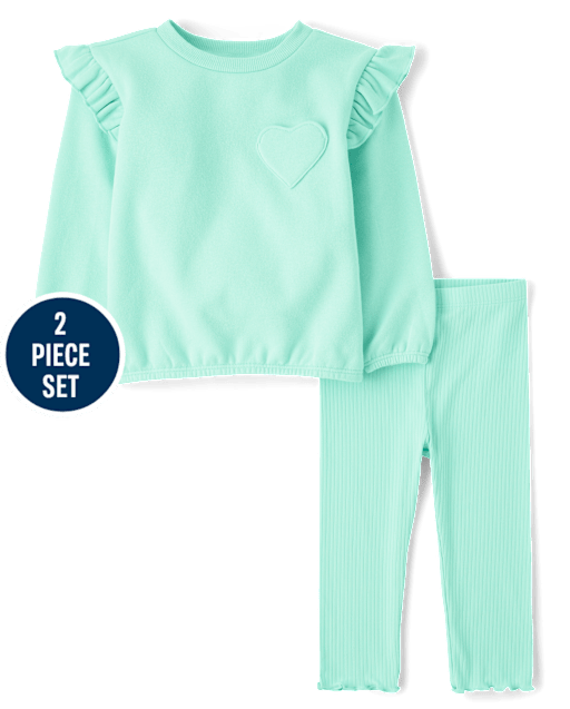 Toddler Girls Heart 2-Piece Outfit Set