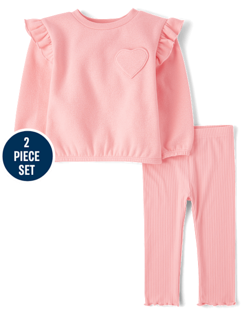 Toddler Girls Heart 2-Piece Outfit Set