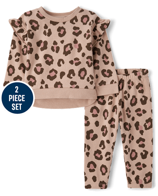 Toddler Girls Leopard 2-Piece Outfit Set
