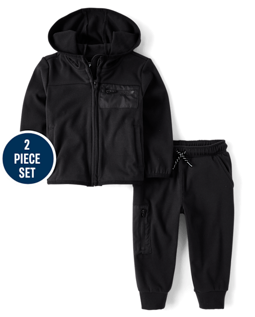 Baby And Toddler Boys Zip Pocket 2-Piece Outfit Set