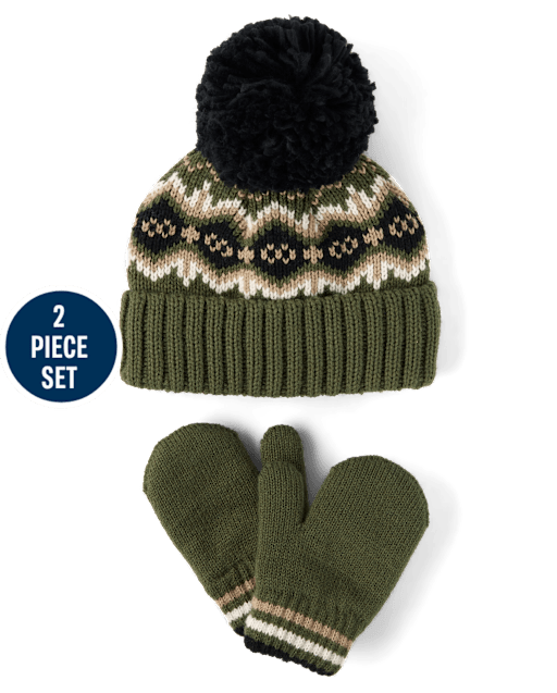 Toddler Boys Fairisle 2-Piece Cold Weather Set