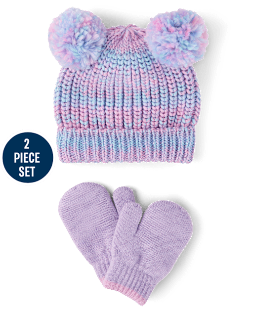 Toddler Girls Space Dye 2-Piece Cold Weather Set