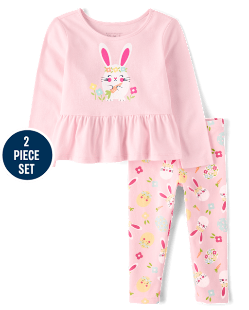 Toddler Girls Bunny 2-Piece Outfit Set