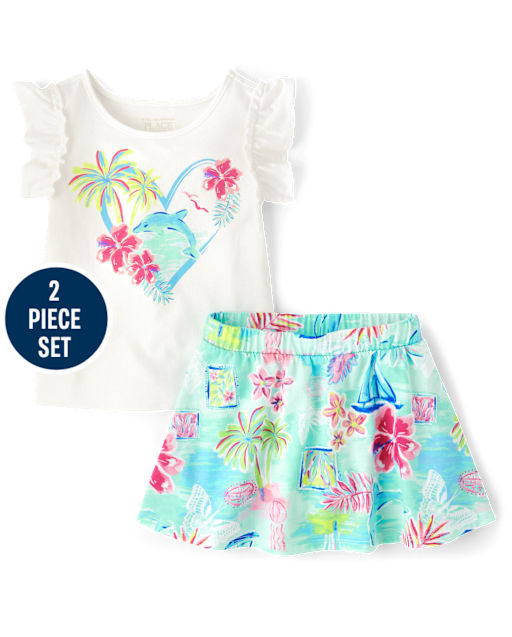 Toddler Girls Graphic 2-Piece Outfit Set