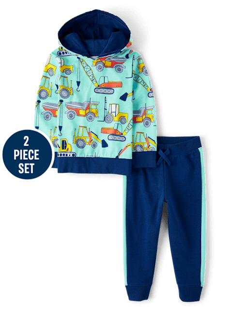 Baby And Toddler Boys Construction 2-Piece Outfit Set