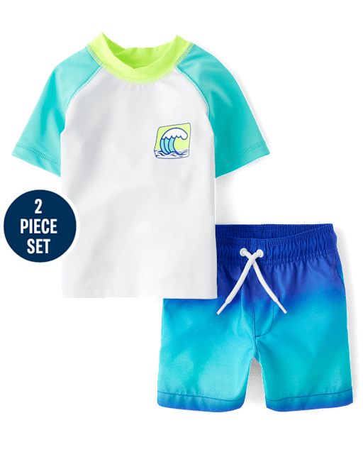 Baby And Toddler Boys Graphic Rashguard Swimsuit