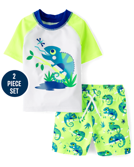 Baby And Toddler Boys Graphic Rashguard Swimsuit