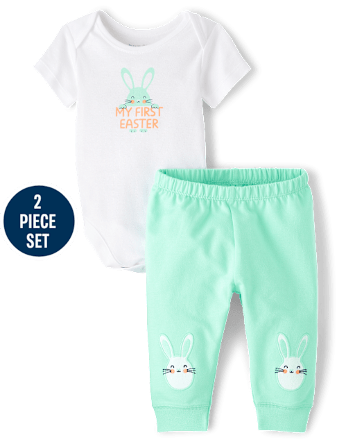 St Patricks Day Smock Baby Girl My First St. Patrick's Day Outfit - Shamrock With Headband (Infant Girl) Flared Pants Set