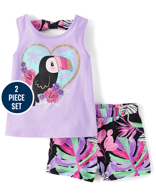 Toddler Girls Animal 2-Piece Outfit Set