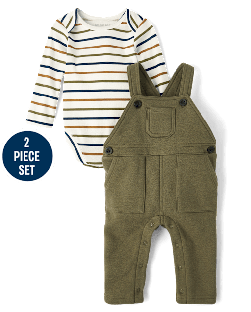 Baby Boys Striped Utility 2-Piece Outfit Set