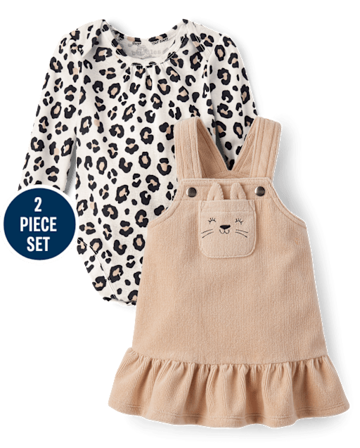 Baby Girls Leopard Skirtall 2-Piece Playwear Set
