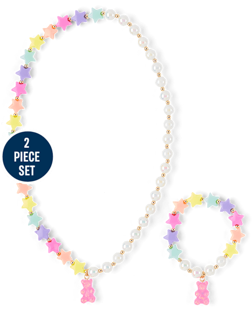 Ensemble de bijoux 2 pièces Candy Bear pour filles