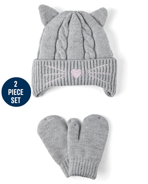 Toddler Girls Cat 2-Piece Cold Weather Set