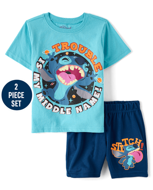 Boys Stitch Trouble 2-Piece Outfit Set
