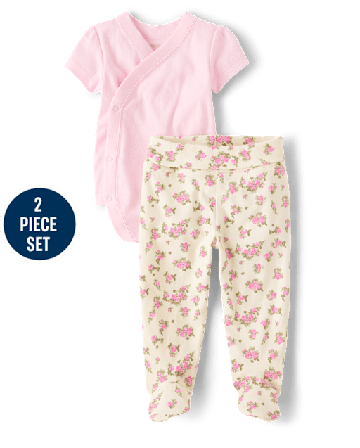 Baby Girls Floral 2-Piece Outfit Set