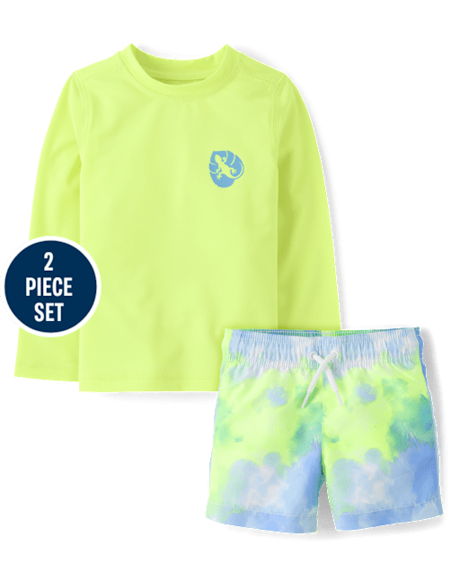Baby And Toddler Boys Print Rashguard Swimsuit