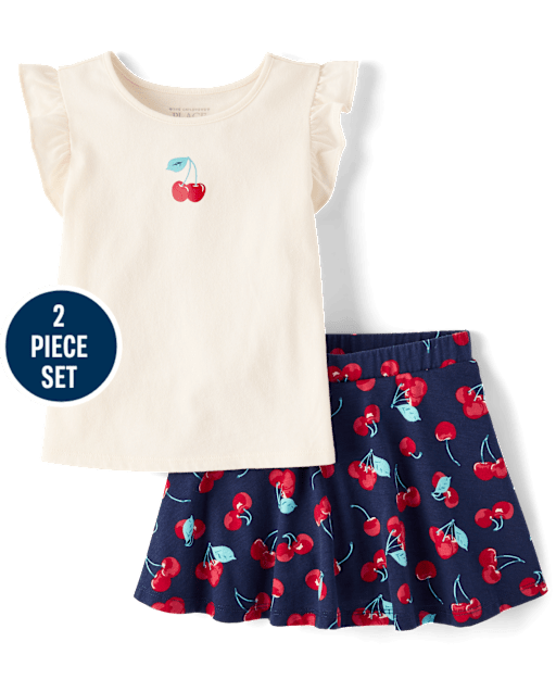 Ensemble 2 pièces imprimé pour petites filles