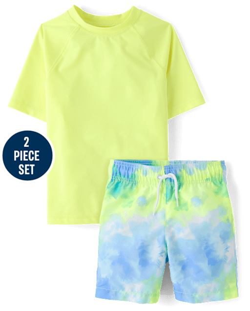 Boys Print Rashguard Swimsuit