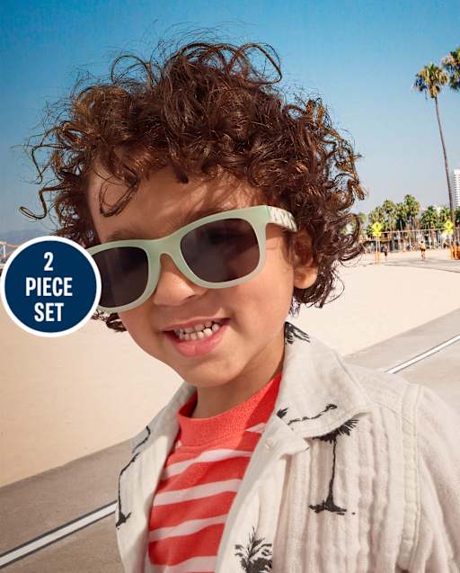 Toddler Boys Dino 2-Piece Sunglasses Set