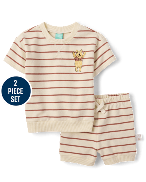 Ensemble de vêtements de jeu rayés 2 pièces pour bébé Winnie l'Ourson™