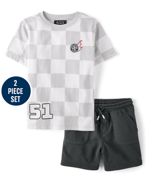 Baby And Toddler Boys Racecar 2-Piece Outfit Set