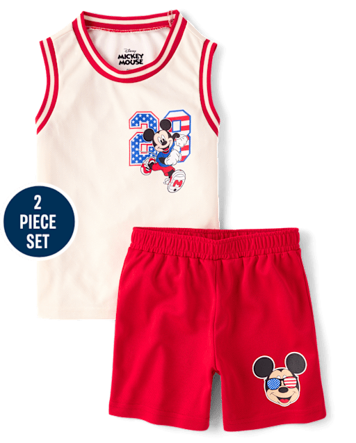 Boys Mickey Mouse™ Americana 2-Piece Outfit Set
