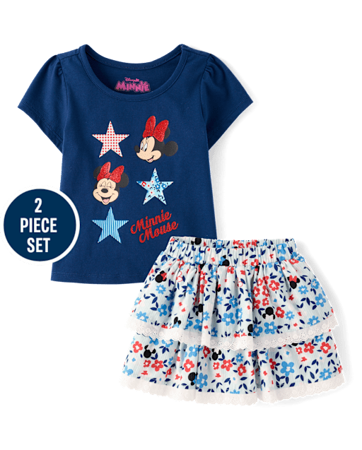 Toddler Girls Minnie Mouse™ Americana 2-Piece Outfit Set