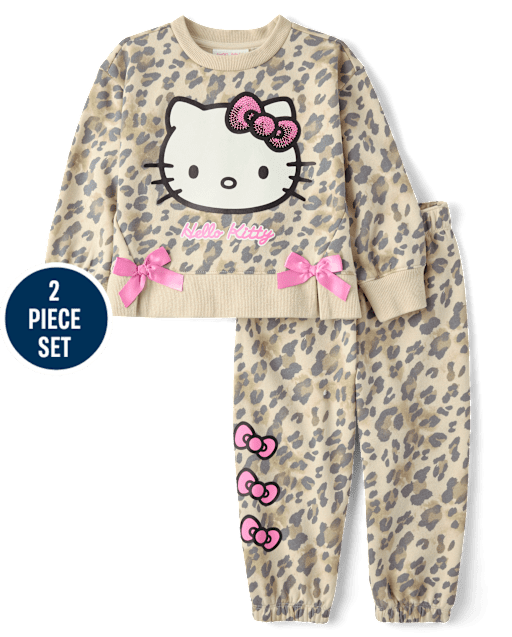 Toddler Girls Hello Kitty® Sequin Leopard 2-Piece Outfit Set