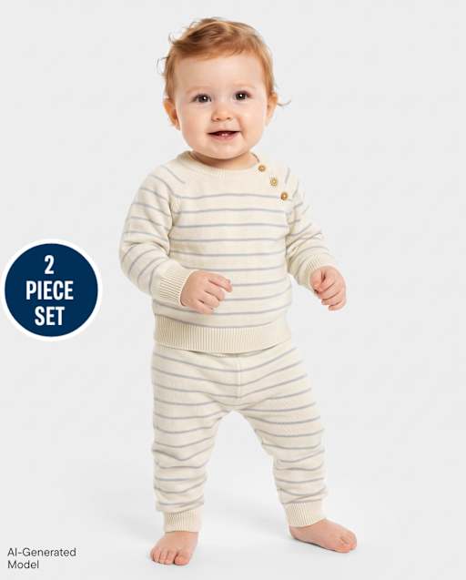Baby Striped 2-Piece Outfit Set