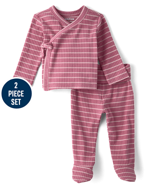 Baby Girls Striped 2-Piece Outfit Set