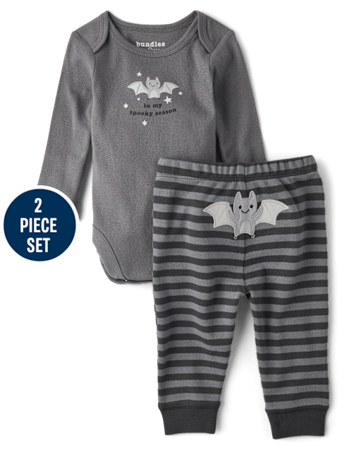 Baby Halloween Bat 2-Piece Playwear Set