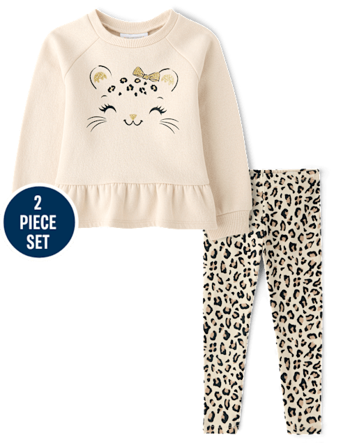 Toddler Girls Leopard 2-Piece Outfit Set