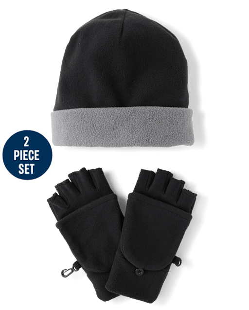 Boys Colorblock Microfleece 2-Piece Cold Weather Set