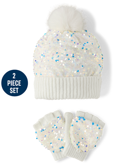 Girls Sequin 2-Piece Cold Weather Set