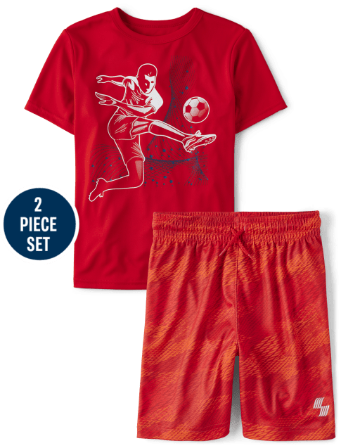 Boys Soccer Player Performance 2-Piece Outfit Set