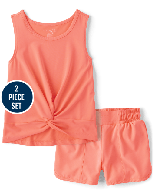Girls Quick Dry 2-Piece Outfit Set