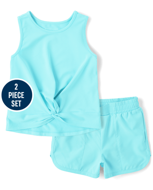 Toddler Girls Quick Dry 2-Piece Outfit Set