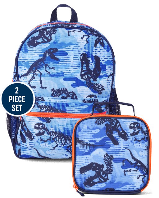 Boys Tie Dye Dino Backpack 2-Piece Set