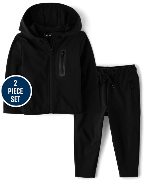 Baby And Toddler Boys Zipper 2-Piece Outfit Set