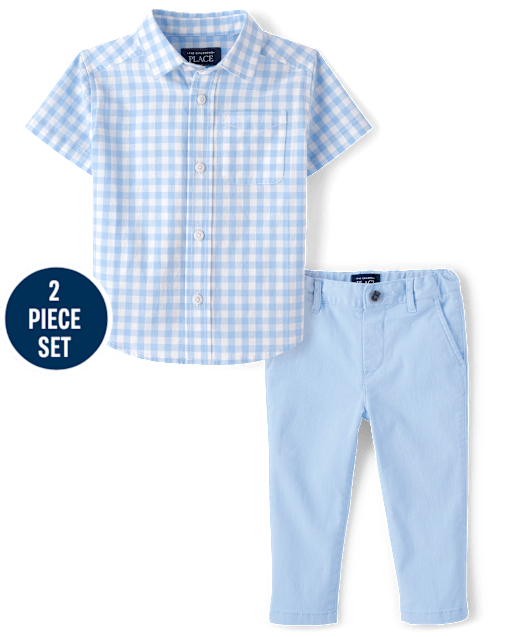 Baby And Toddler Boys Dad And Me Gingham 2-Piece Outfit Set