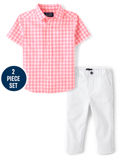 Baby And Toddler Boys Matching Family Gingham 2-Piece Outfit Set