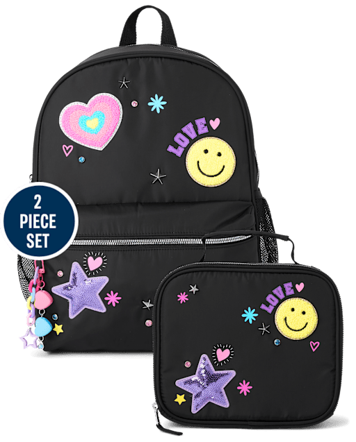 Girls Icon Patch Backpack 2-Piece Set