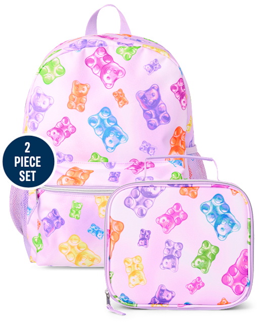 Girls Candy Bear Backpack 2-Piece Set