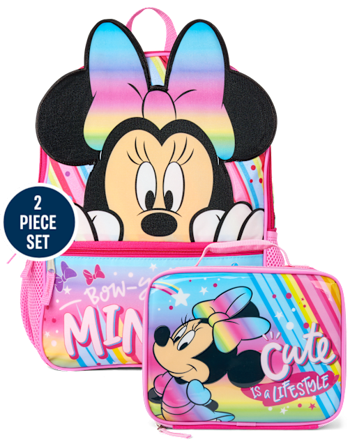 Toddler Girls Minnie Mouse Backpack 2-Piece Set