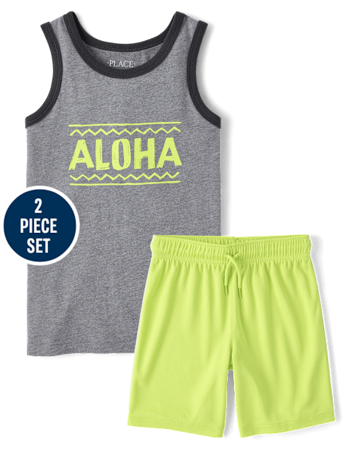 Boys Aloha 2-Piece Outfit Set