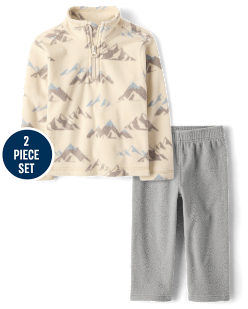 Toddler Boys Mountain Microfleece 2-Piece Outfit Set