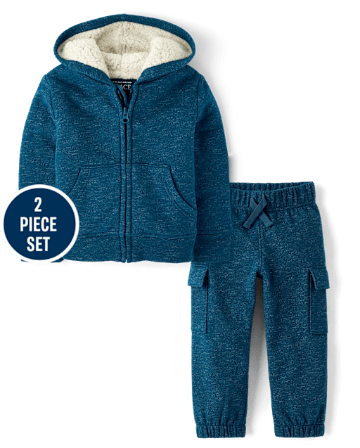 Baby And Toddler Boys Marled 2-Piece Outfit Set
